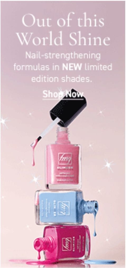 Nail polish bottles with nail-strengthening formulas.
