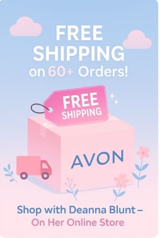 Free shipping offer for Avon orders.