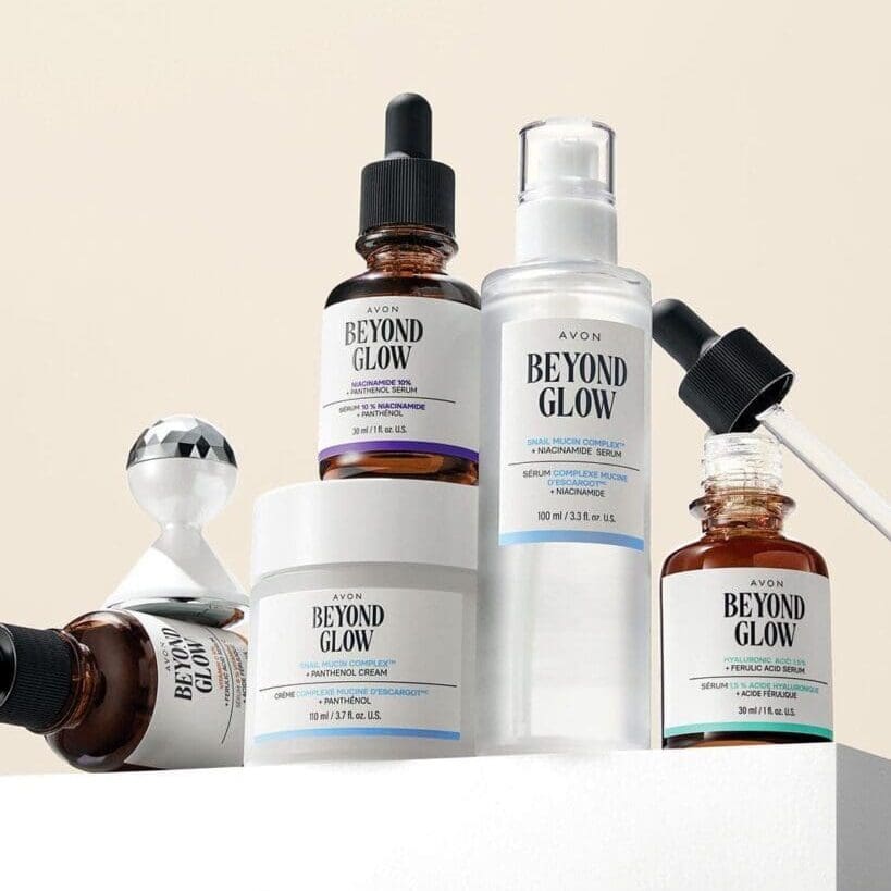 Beyond Glow creams and dropper bottles